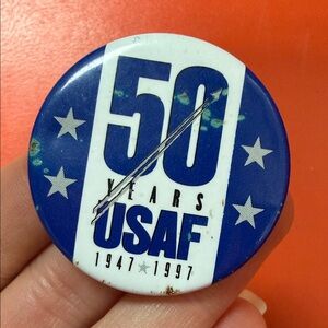 Vintage 50 Years USAF Commemorative Button